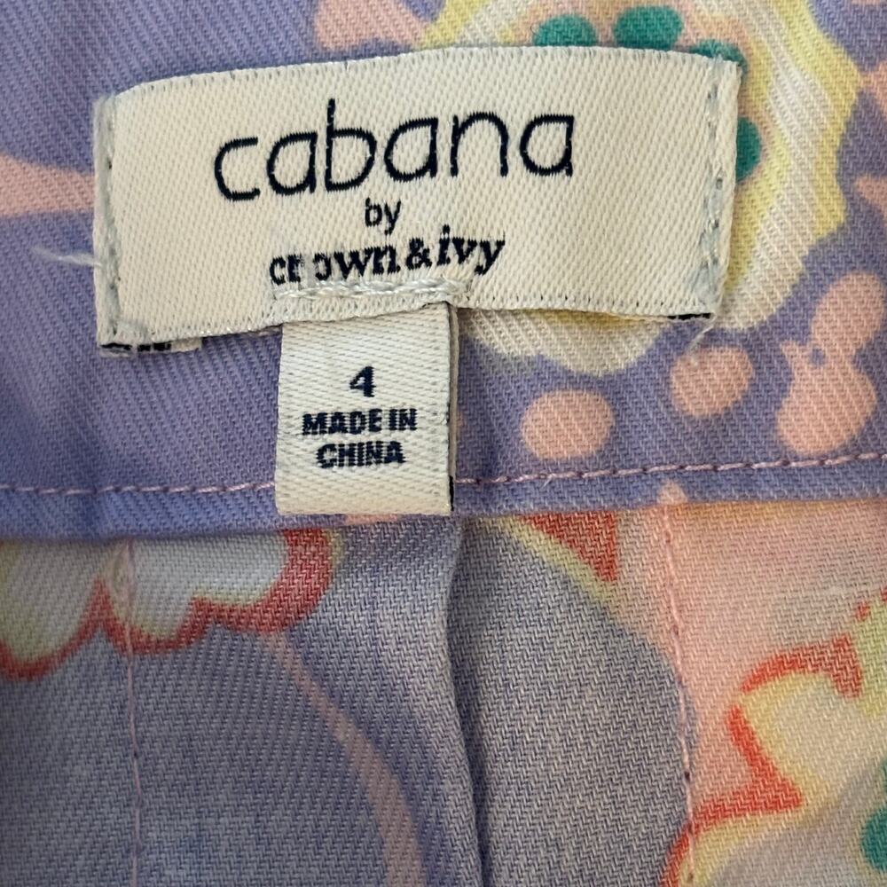 Floral Pleated Skirt Size 4 Cottagecore Coquette Preppy Spring - Picture 4 of 6